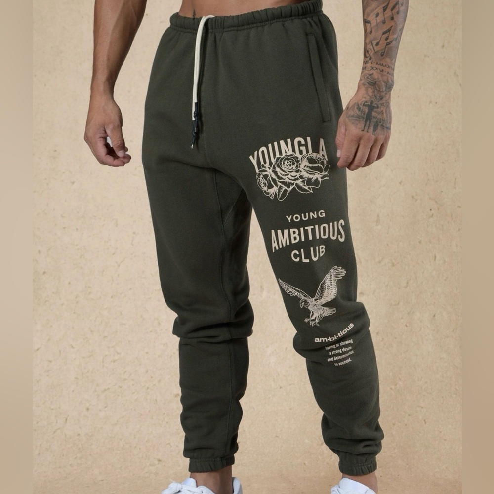 YoungLA Men's Olive Immortal joggers